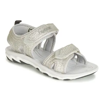 hummel SANDAL GLITTER JR Stříbrná