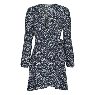 Only ONLCARLY L/S WRAP SHORT DRESS Tmavě modrá