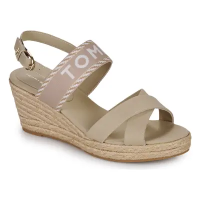 Tommy Hilfiger SEASONAL WEBBING MID WEDGE Béžová