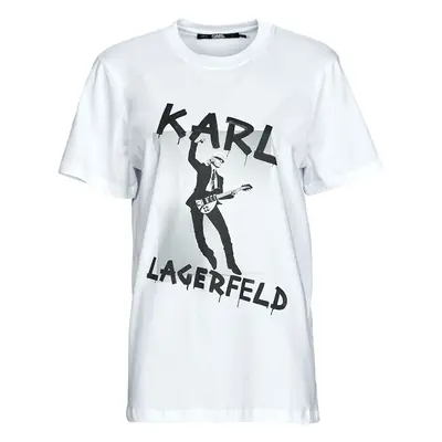 Karl Lagerfeld KARL ARCHIVE OVERSIZED T-SHIRT Bílá