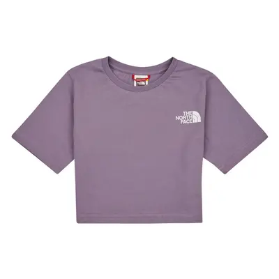 The North Face Girls S/S Crop Simple Dome Tee Fialová