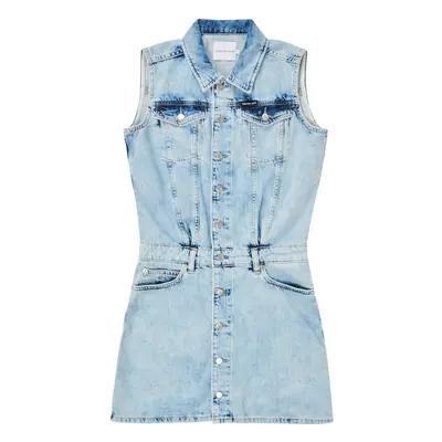 Calvin Klein Jeans SLEEVELESS BLUE DENIM DRESS Modrá