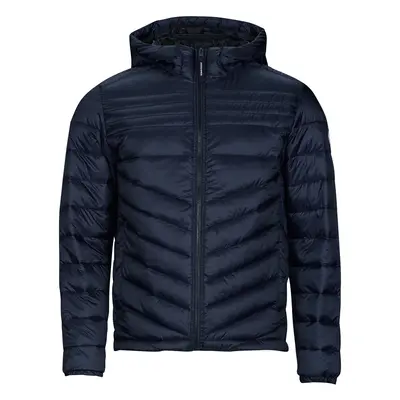 Jack & Jones JJEHERO PUFFER HOOD Tmavě modrá