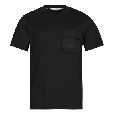 Calvin Klein Jeans MIX MEDIA POCKET TEE Černá