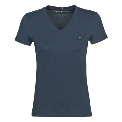 Tommy Hilfiger HERITAGE V-NECK TEE Modrá