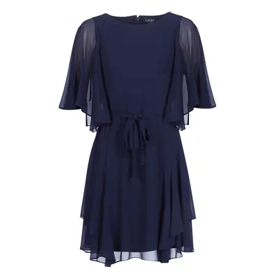 Lauren Ralph Lauren NAVY-3/4 SLEEVE-DAY DRESS Modrá