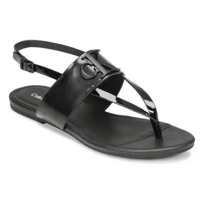 Calvin Klein Jeans FLAT SANDAL TOEPOST HW Černá