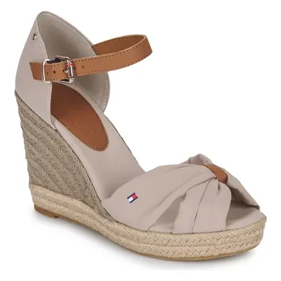 Tommy Hilfiger BASIC OPEN TOE HIGH WEDGE Béžová