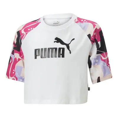 Puma G ESS+ ART RAGLAN TEE Bílá