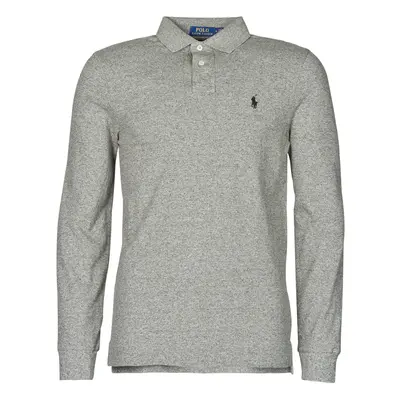 Polo Ralph Lauren POLO AJUSTE DROIT EN COTON BASIC MESH LOGO PONY PLAYER Šedá