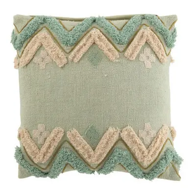 J-line COUSSIN ZIGZAG CARRE COT BLEU (45x45x45cm) Modrá