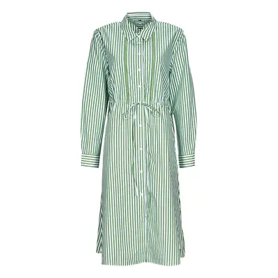 Tommy Hilfiger ORG CO STRIPE MIDI SHIRT-DRESS Bílá