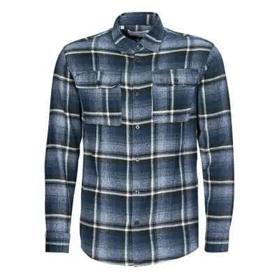 Selected SLHREGSCOT CHECK SHIRT Modrá