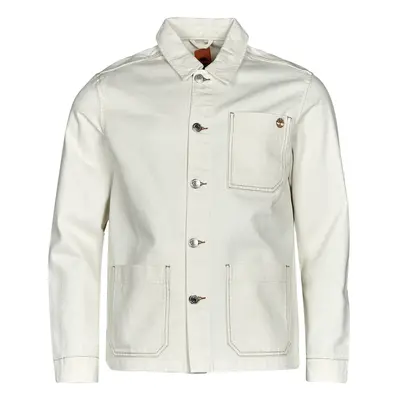 Timberland Work For The Future - Cotton Hemp Denim Chore Jacket Bílá