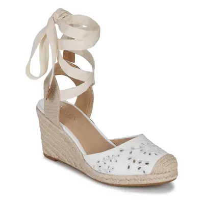 Lauren Ralph Lauren PAISLEE EYLT-ESPADRILLES-WEDGE Bílá