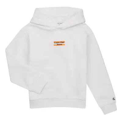 Calvin Klein Jeans MINI BLOCK LOGO HOODIE Bílá