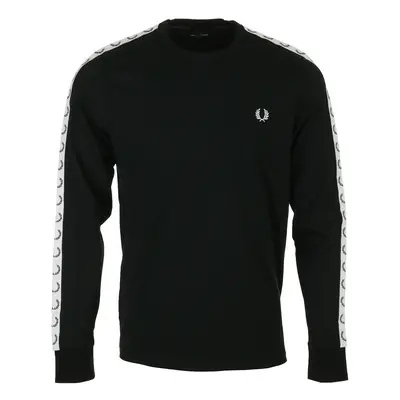 Fred Perry Taped Long Sleeve Tee Shirt Černá