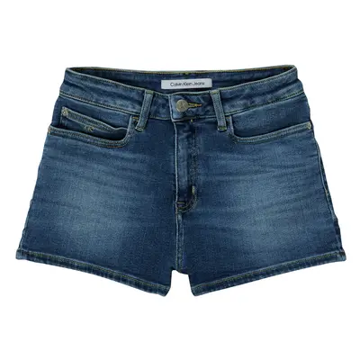 Calvin Klein Jeans RELAXED HR SHORT MID BLUE Modrá