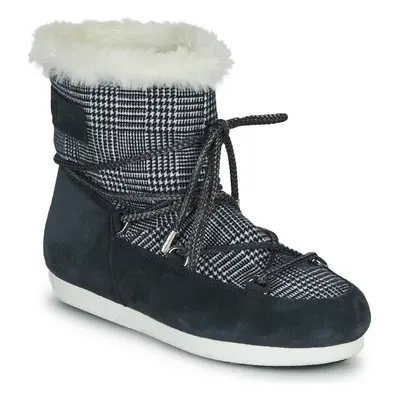 Moon Boot MOON BOOT FAR SIDE LOW FUR TARTAN Modrá