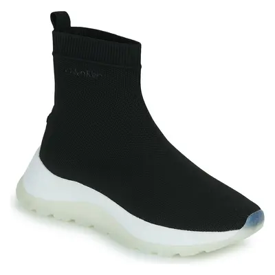 Calvin Klein Jeans 2 PIECE SOLE SOCK BOOT - KNIT Černá