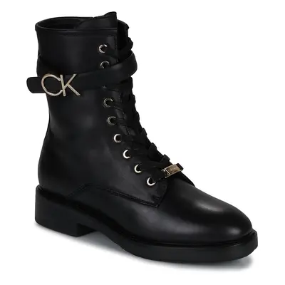 Calvin Klein Jeans RUBBER SOLE COMBAT BOOT W HW Černá