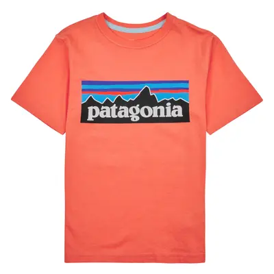 Patagonia BOYS LOGO T-SHIRT Oranžová