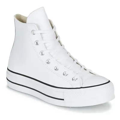 Converse CHUCK TAYLOR ALL STAR LIFT CLEAN LEATHER HI Bílá