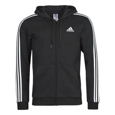 adidas 3 Stripes FL FULL ZIP HD Černá