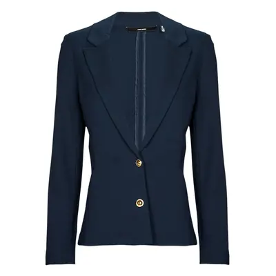 Vero Moda VMEVA LS SLIM BLAZER W. GOLD BUTTON GA Tmavě modrá