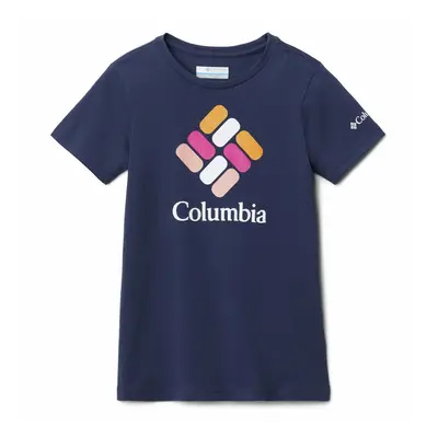 Columbia MISSION LAKE SS GRAPHIC SHIRT Modrá