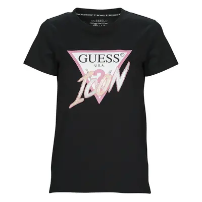 Guess SS CN ICON TEE Černá