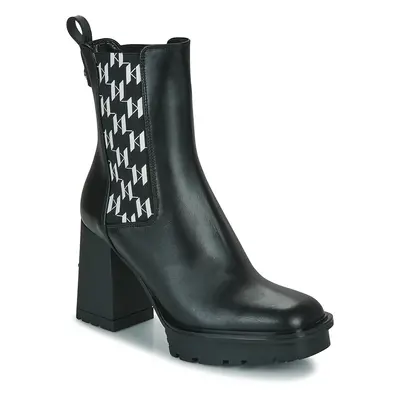 Karl Lagerfeld VOYAGE VI Monogram Gore Boot Černá