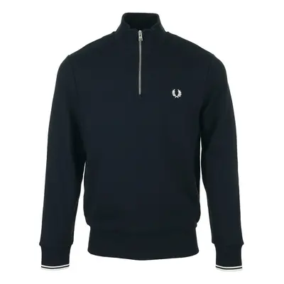 Fred Perry Half Zip Sweatshirt Modrá