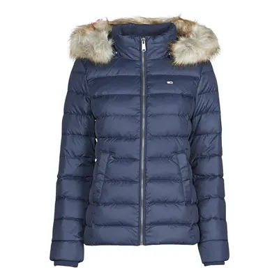 Tommy Jeans TJW BASIC HOODED DOWN JACKET Tmavě modrá