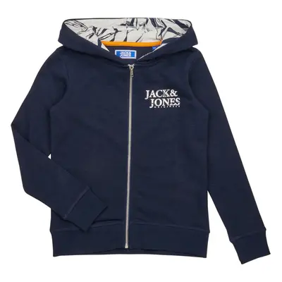 Jack & Jones JORCRAYON SWEAT ZIP HOOD Tmavě modrá