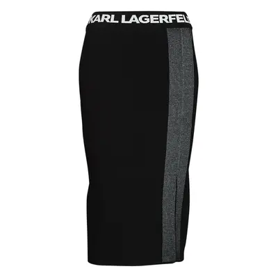 Karl Lagerfeld LIGHTWEIGHT KNIT SKIRT Černá