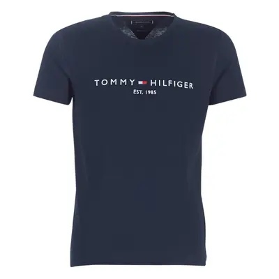 Tommy Hilfiger TOMMY FLAG HILFIGER TEE Tmavě modrá