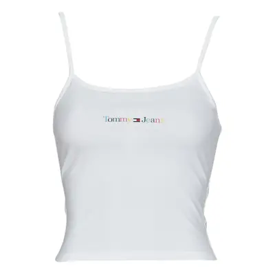 Tommy Jeans TJW BBY COLOR LINEAR STRAP TOP Bílá