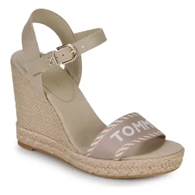 Tommy Hilfiger SEASONAL WEBBING WEDGE Béžová