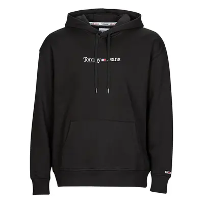 Tommy Jeans TJM REG LINEAR HOODIE Černá