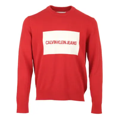 Calvin Klein Jeans Institutional Box Sweater Červená