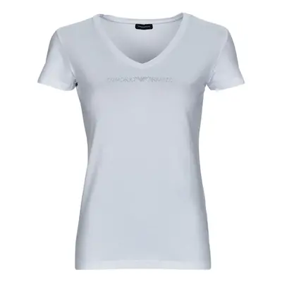 Emporio Armani T-SHIRT V NECK Bílá