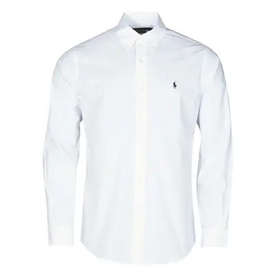 Polo Ralph Lauren CHEMISE AJUSTEE EN POPLINE DE COTON COL BOUTONNE LOGO PONY PLAY Bílá