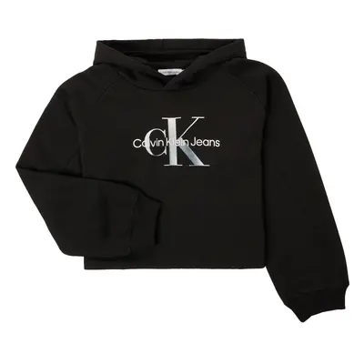 Calvin Klein Jeans GRADIENT MONOGRAM HOODIE Černá