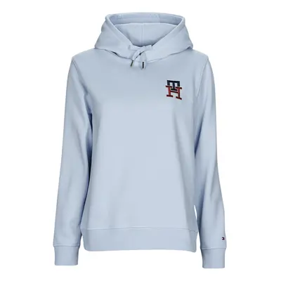 Tommy Hilfiger REG MONOGRAM EMB HOODIE Modrá