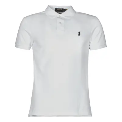 Polo Ralph Lauren POLO CINTRE SLIM FIT EN COTON BASIC MESH LOGO PONY PLAYER Bílá