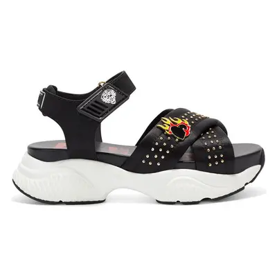 Ed Hardy Flaming sandal black Černá