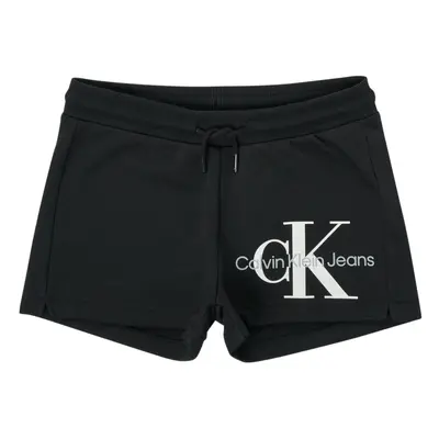 Calvin Klein Jeans REFLECTIVE MONOGRAM SHORTS Černá