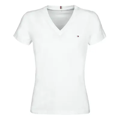 Tommy Hilfiger HERITAGE V-NECK TEE Bílá