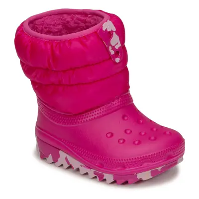 Crocs Classic Neo Puff Boot T Růžová